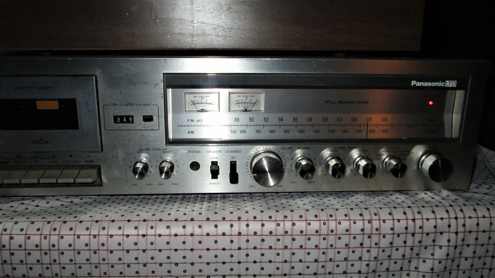 Vintage 1970s Panasonic Stereo System Combo Unit Se 4608 With Sb 300