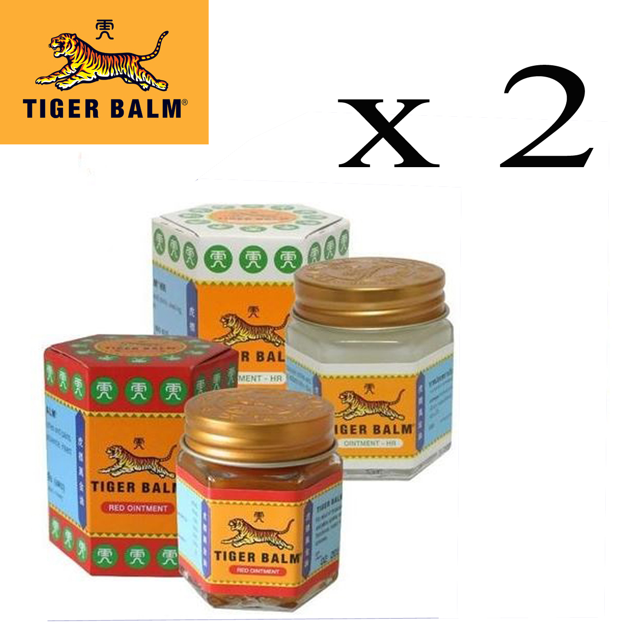 Tiger Balm Thailand Set of 22 | Analgesic Balm Liniment Rub Plaster
