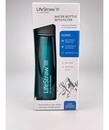 LifeStraw Go Vestergaard Water Filter Bottle Filter Travel Dark Teal Straw New - £47.68 GBP