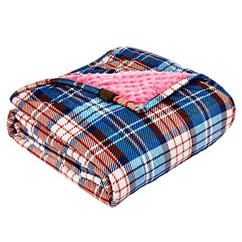 YnM Minky Weighted Blanket, 15lbs 48''x 72'' Ultra-Soft 2.0 Heavy