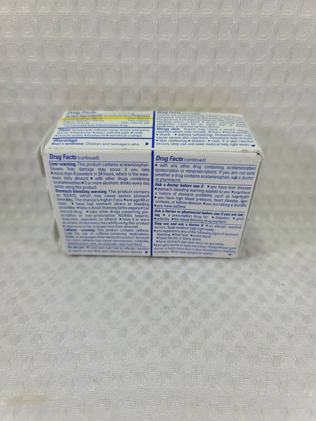 Goody's Extra Strength Powders Aspirin & Caffeine (2 Pack, 36ct) EXP