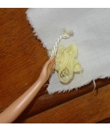 Barbie doll accessory  realistic yellow bath sponge on a string Spongee, - $9.99