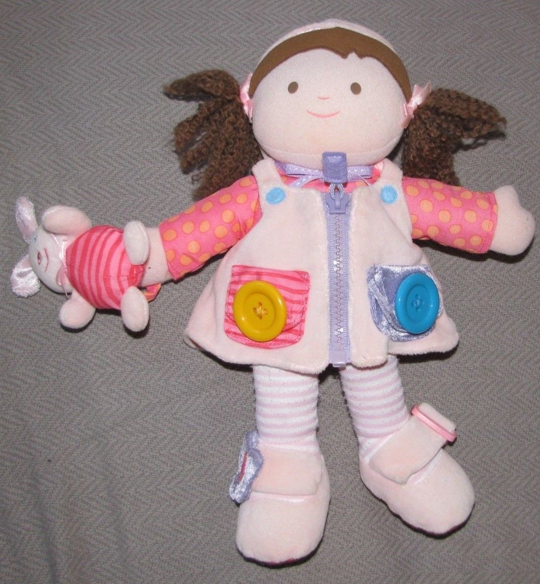 learning doll with zippers and buttons