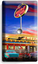 RETRO 50&#39;S DINER CARS NEON LIGHTS LIGHT DIMMER CABLE WALL PLATES ROOM HO... - $10.22