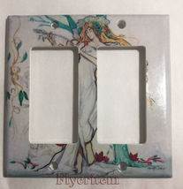 Artist Lady with Tree Light Switch Duplex Outlet Wall Cover Plate Home Decor image 9