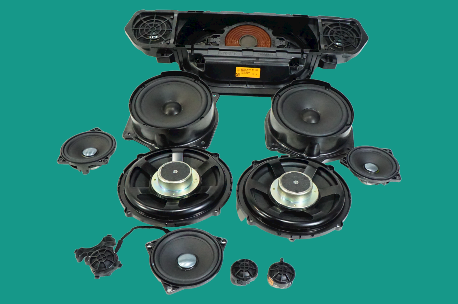 2010-2013 mercedes w2221 s550 s600 s63 s speaker tweeter audio sound set of 13 - $397.87