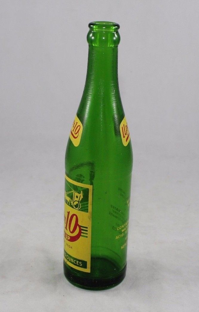 UPPER 10 oz Soda Bottle Nehi Bottling Co. 1952 DuraGlas Green Marlin
