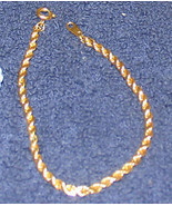 Vintage &#39;80&#39;s Costume Jewelry Goldtone Rope Bracelet - $5.95