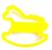 Wilton ROCKING HORSE Yellow Plastic Cookie Cutter 1993 2303-0127 - $4.94