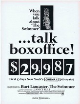 1966 The Swimmer ORIGINAL Vintage 9x12 Industry Ad Burt Lancaster Janice... - $19.79