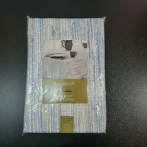 Noritake Colorwave Oblong 60x120  Fabric Tablecloth Linen Weave Blue - $11.40