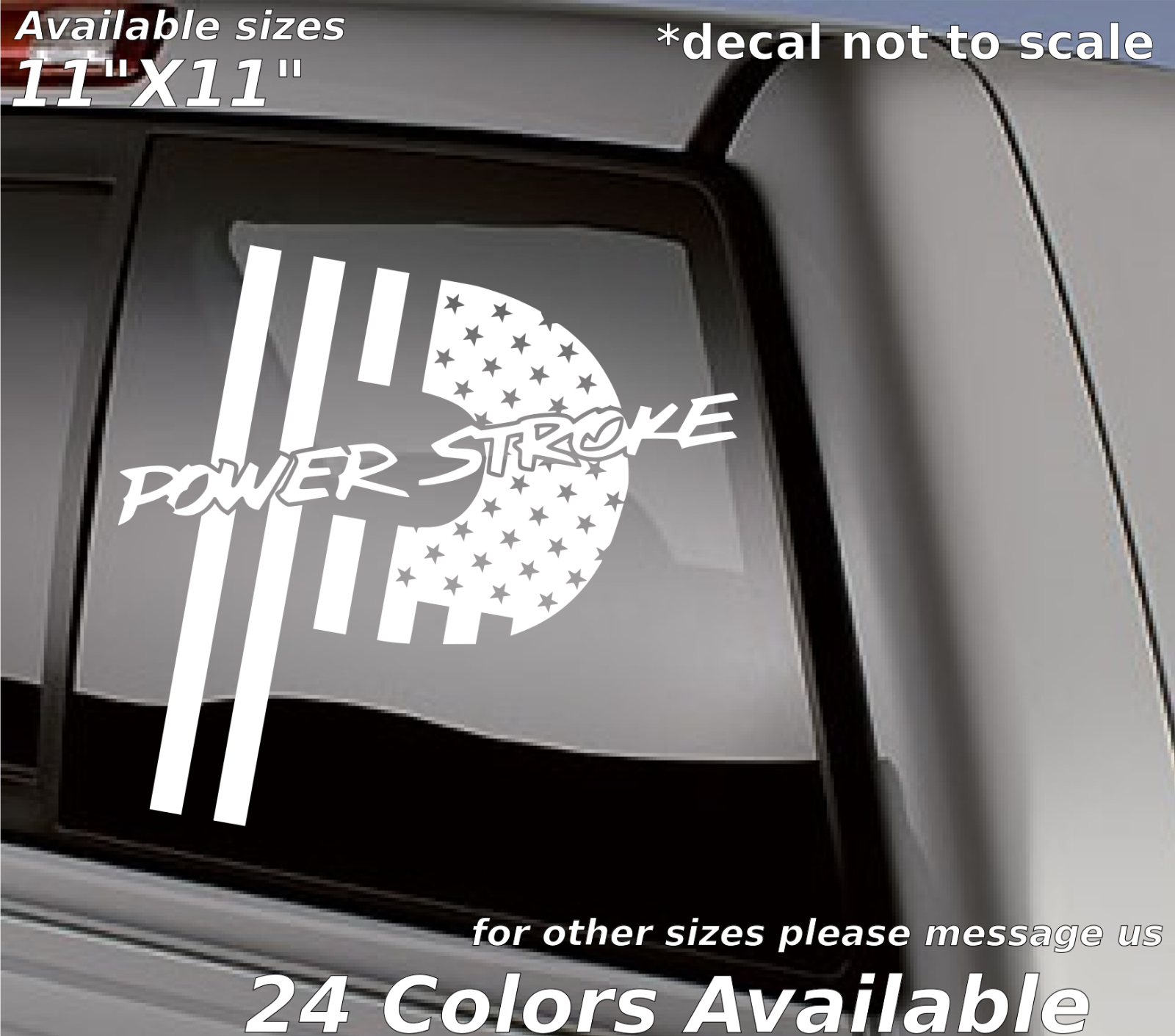Diesel Powerstroke Truck Decal Sticker F250 F350 Truck Window