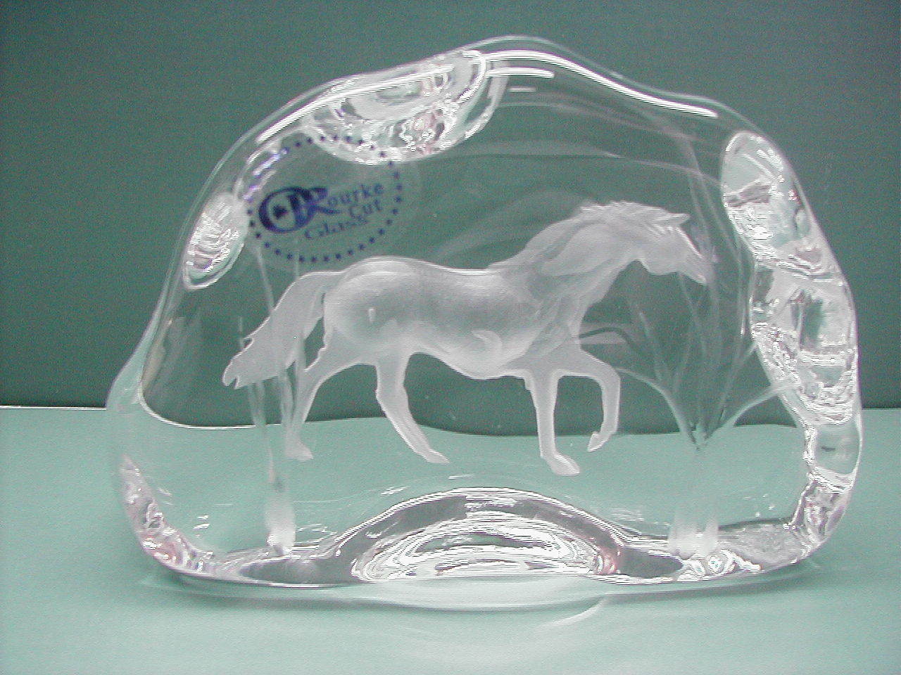 HORSE ENGRAVED Paperweight  iceberg - $29.00