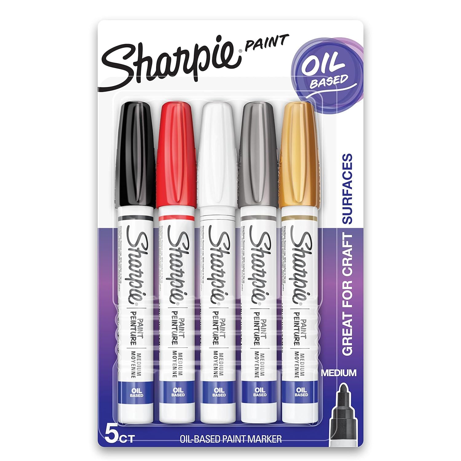 Sharpie 35543 Paint Marker, Oil-Based Ink, Fine Tip, Whit