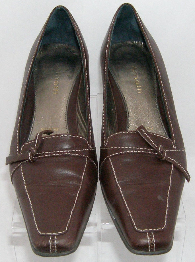 brown heels square toe