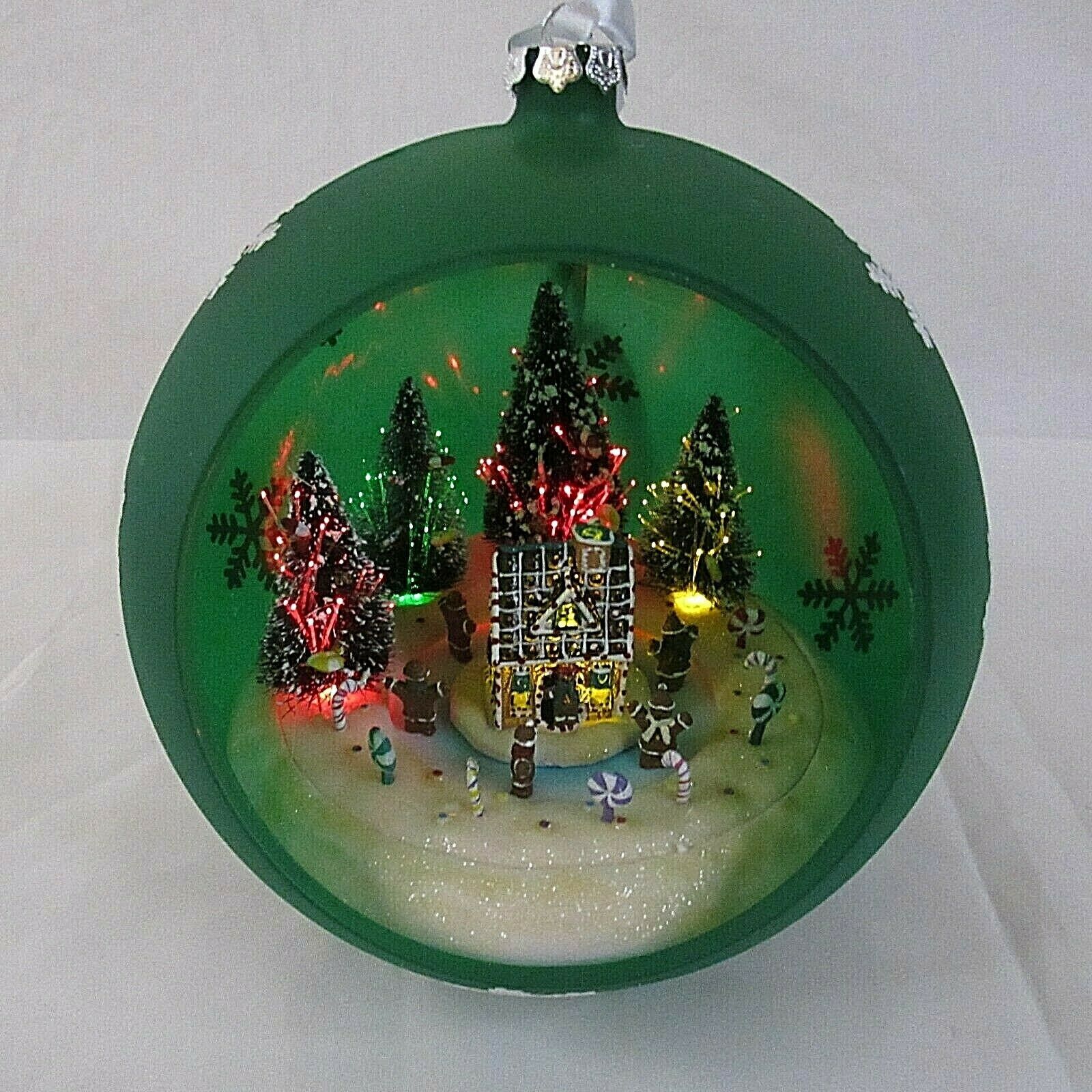 Mr Christmas Musical Lighted Jumbo Sparkling Ornament Gingerbread House