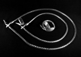 Rare Vintage Evenings by P Craft Complete Set Snake Necklace,Belt &amp; Brac... - $195.00