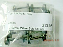 Intermountain #40050 Metal Wheels 33" Code 110 12 Axles Per Pack HO Scale image 3