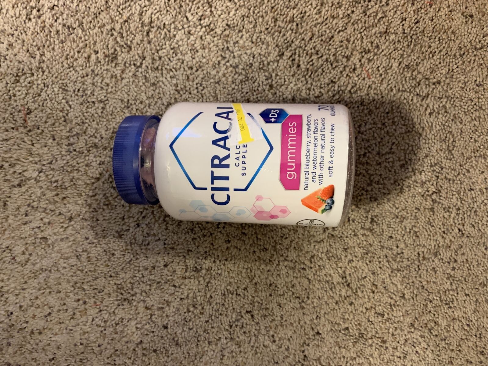 Citracal Calcium D3 Calcium Easy Chew Gummies Strawberry Blueberry