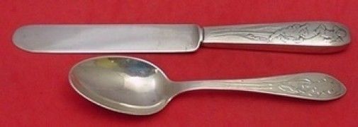 Primary image for Tiffany & Co. Sterling Silver Junior Set 2pc Knife 7 7/8, Spoon 6 1/8"