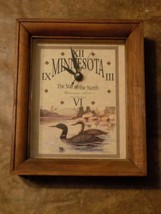 NPMA The Star Of The North Common Loon Duck Wood Wall/Desk Clock 1998 - $24.75