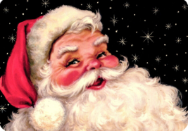 Postcard hallmark Santa Claus jolly Santa Claus - $4.25