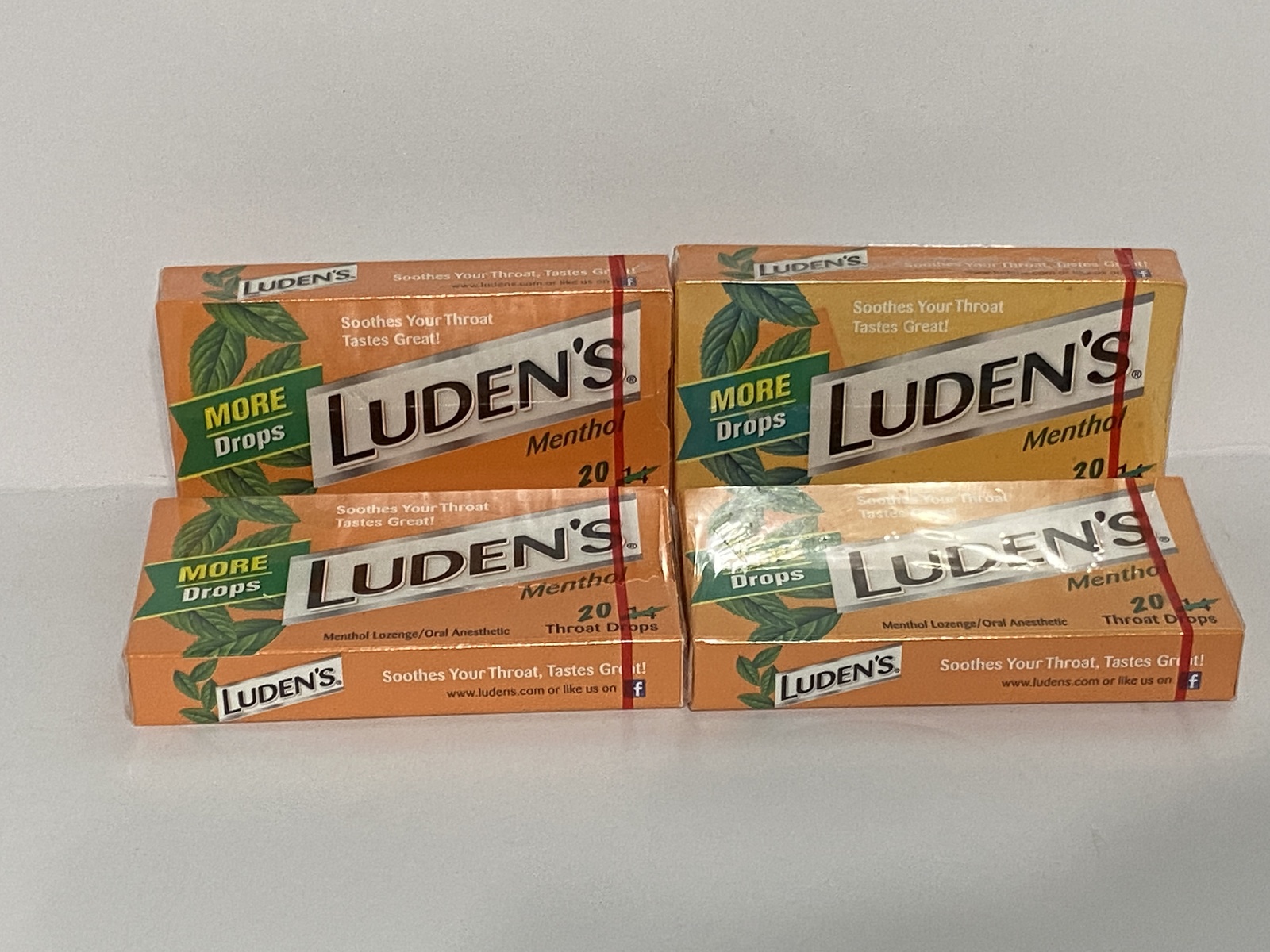 4 Ludens Menthol Throat Drops 20 ct ea Lozenge Oral Anesthetic