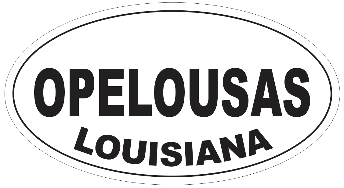 Primary image for Opelousas Louisiana Oval Bumper Sticker or Helmet Sticker D3986