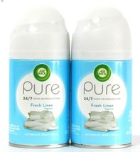 2 Count Air Wick 5.89 Oz Pure Odor Neutralization Fresh Linen Auto Spray Refill