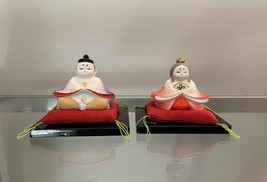 Pair of Vintage Hina Dolls from Japan