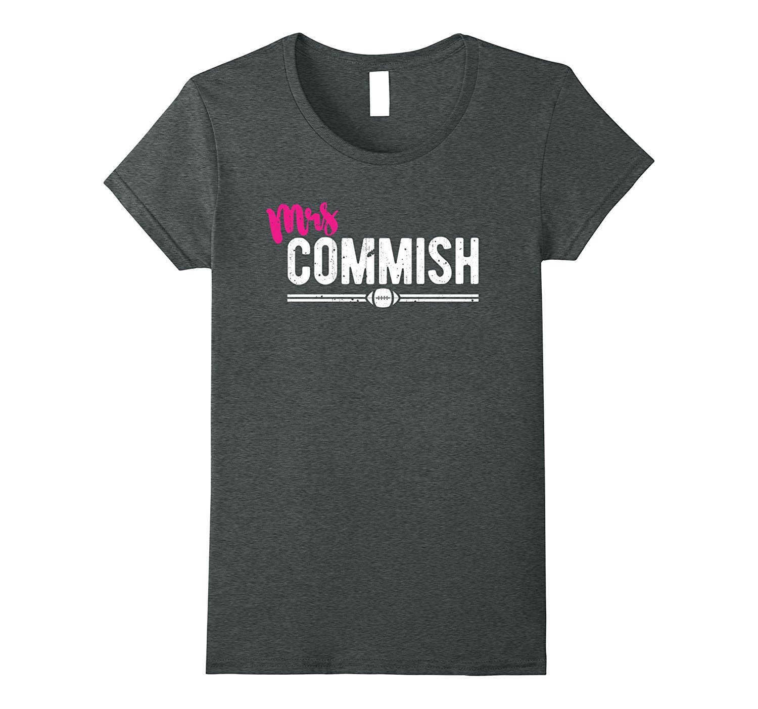 New Tee Mrs. Commish Funny Female Fantasy Football Wife T Shirt