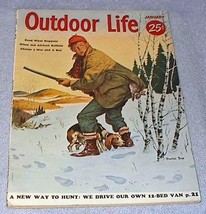 Outdoor Life Magazine January 1955 Charles Dye Cover Hunt Fish Boat - $7.95