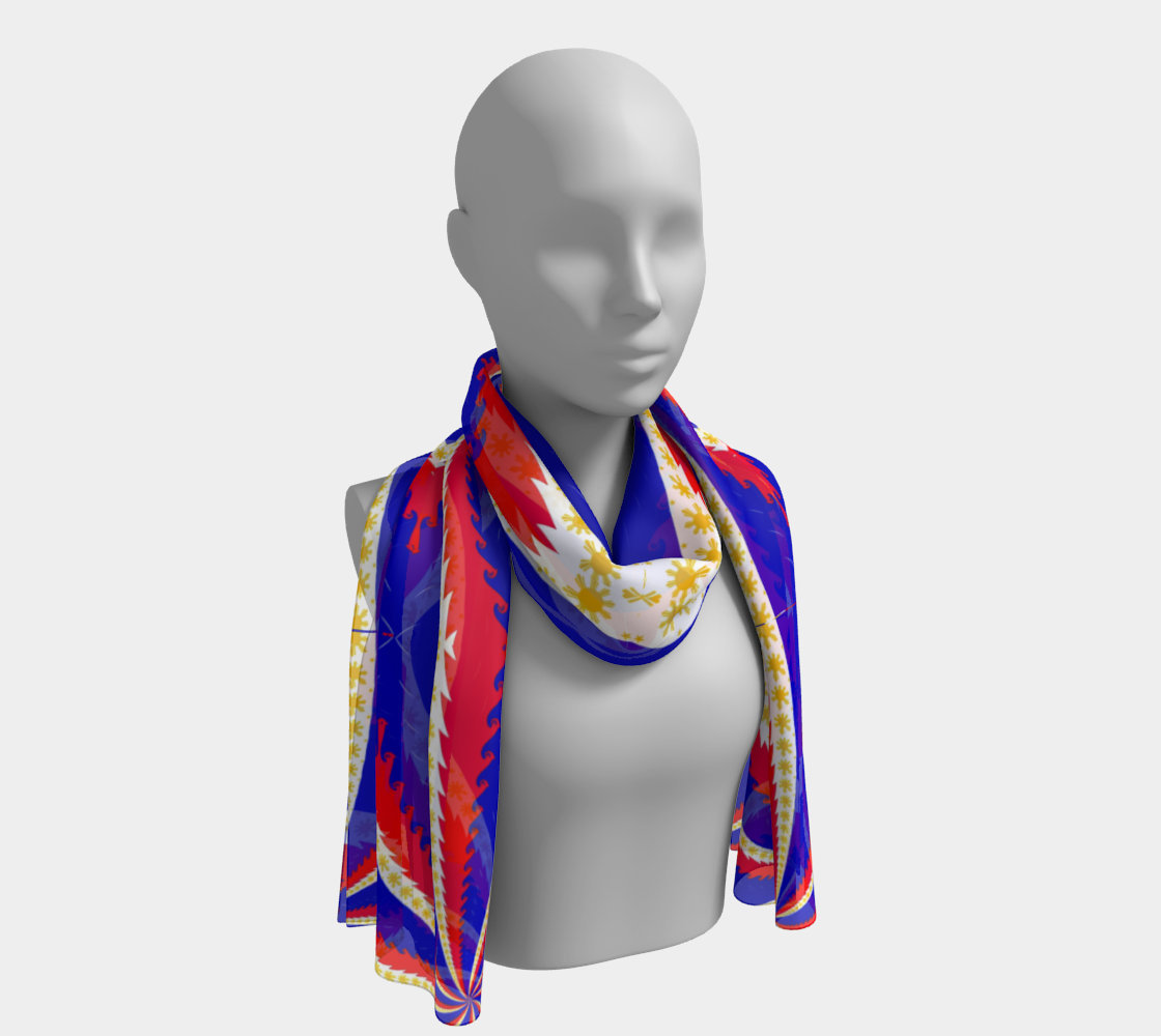 Ethnic Pride Accessory JAVI Sports Assyria Flag Scarf - 64-Inch