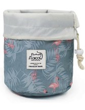 Travel Makeup Bag Organizer w/ Drawstrings Toiletries Bag Blue &amp; Pink Fl... - $9.99