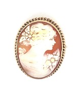 Vintage Cameo Pin / Brooch Pendant REAL Solid 10 K Yellow Gold 5.9 g - $411.60