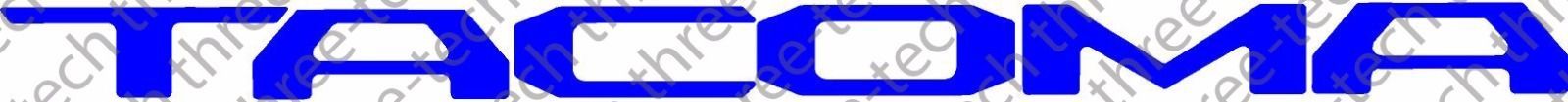 Image of [#272] BLUE 2016 Toyota Tacoma Tailgate Insert Letters Decal Vinyl Stickers