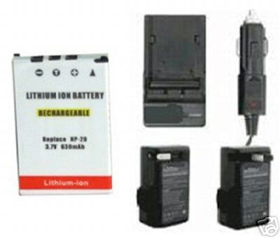 Primary image for Battery + Charger for Casio EX-S600 EX-S600D EX-S20U EX-S3 EX-S500 EX-S100 EX-S2