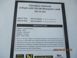 Micro-Trains # 99302202 Canadian National 2-Pack w/DH.98 Mosquito Load N-Scale image 4