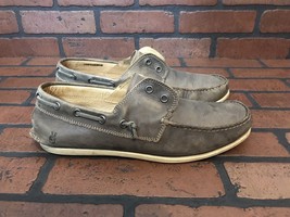 John Varvatos Slip On Loafers Gray Leather Size 9.5 - $63.69