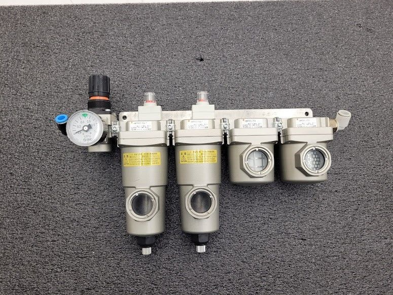 SMC Air Regulator Regulated 4 Filter Bank 125PSI AME150CF02 AR20F02G