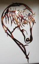 Barbed Wire Horse Head Metal Wall Art Décor 21" x 12 3/4" Right Facing - $43.36