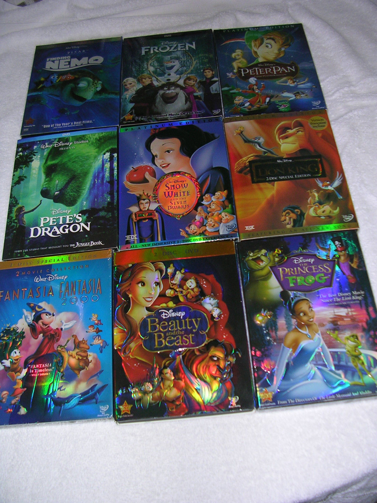 Disney DVD Lot: 12 Movies - Beauty Beast, Snow White, Cinderella & More ...