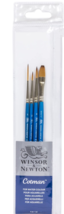 Winsor & Newton Cotman Short Handle Water Color Brushes (4 Pack)  - $24.95