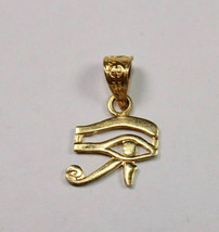 Egyptian Handmade Charming Eye of Horus 18K Yellow Gold Pendant 1.2 Gr - $144.51