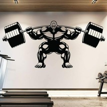 Gorilla Gym Wall Decal Lifting Gorilla Fitness Motivation Muscle Brawn B... - $19.79+