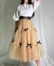 Full Polka Dot Tulle Skirt Romantic Layered Dotted Tulle Skirt Plus Size image 8