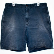 Chaps by Ralph Lauren Flat Front Faded Navy Blue Men's Cotton Shorts Size 36