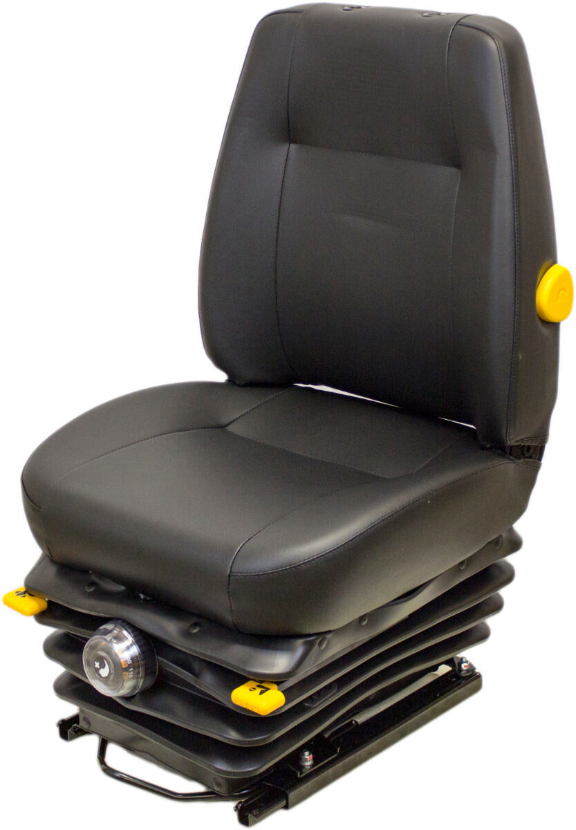 KAB 411 Black Vinyl Mechanical Suspension Seat For Ag and Construction