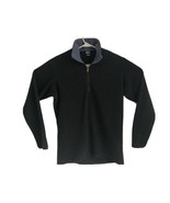Patagonia Womens MEDIUM Capilene 1/4 Zip Black Fleece Pullover Sweatshirt - $29.70