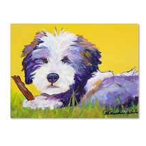 Chew Stick Work By Pat Saunders, 14 By 19-Inch, White Canvas Wall Art.. - $85.99